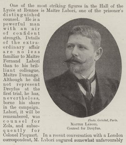 Maitre Labori, advokat for Dreyfus av English Photographer
