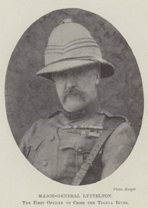 Generalmajor Lyttelton, den første offiseren som krysset Tugela-elven av English Photographer