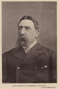Generalmajor Sir Frederick Carrington (s/hv-bilde) av English Photographer