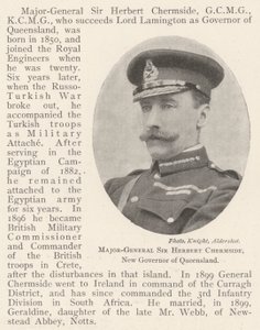 Generalmajor Sir Herbert Chermside, ny guvernør i Queensland av English Photographer