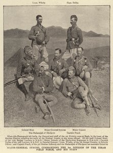 Generalmajor Symons, kommanderende 1. divisjon av Tirah Field Force, og hans stab av English Photographer