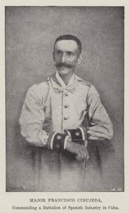 Major Francisco Cirujeda, kommanderte en bataljon av spansk infanteri på Cuba av English Photographer