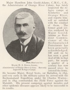 Major H J Goold-Adams, administrator av Orange River Colony, inspiserte nylig flyktningleire av English Photographer