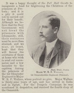 Major WRP Wallace, 1. Gloucestershire Regiment (fange) av English Photographer