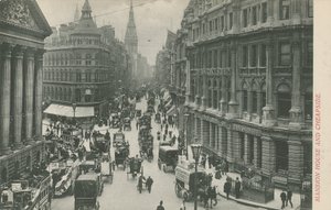 Mansion House og Cheapside, London av English Photographer