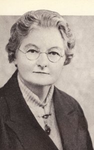 Margaret Bondfield, Labour-parlamentsmedlem og den første kvinnelige statsråden i den britiske regjeringen (s/hv-bilde) av English Photographer