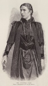 Mary Augusta Ward , engelsk forfatter (litho) av English Photographer