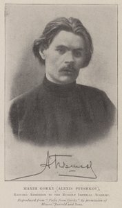 Maxim Gorky (Alexis Pyeshkov), nektet opptak til det russiske keiserakademiet av English Photographer