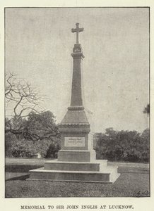 Minnesmerke over Sir John Inglis i Lucknow av English Photographer