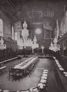 Mercers Hall, forberedt på et Livery-møte av English Photographer
