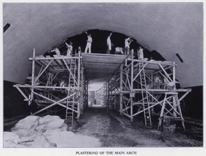 Mersey Tunnel: Plastering of the Main Arch (s/hv-bilde) av English Photographer