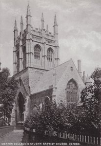 Merton College og St John Baptist Church, Oxford av English Photographer