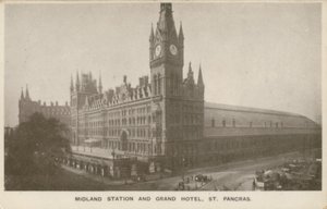 Midland Station og Grand Hotel, St Pancras, London av English Photographer