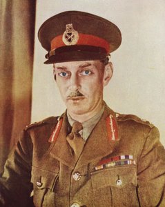 Miles Dempsey , britisk general som befalte den andre hæren i landingene i Normandie og var den første britiske sjefen som krysset Rhinen, andre verdenskrig av English Photographer