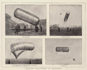 Militær ballongflyging ved Aldershot av English Photographer