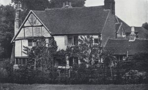 Milton's Cottage i Chalfont St Giles, Buckinghamshire, hvor han bodde under pesten i London (s/hv-bilde) av English Photographer