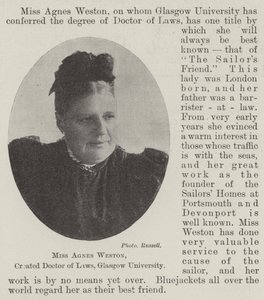 Frøken Agnes Weston, opprettet Doctor of Laws, Glasgow University av English Photographer
