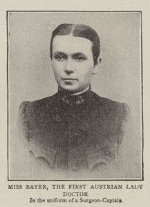 Miss Bayer, den første østerrikske damedoktoren av English Photographer