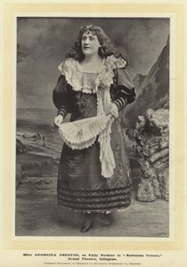 Frøken Georgina Preston, som Polly Perkins i Robinson Crusoe, Grand Theatre, Islington