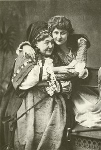 Frøken Mary Anderson og fru Stirling som Juliet og sykepleier (gravyr) av English Photographer