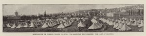 Mobilisering av tyrkiske tropper for å dempe de armenske forstyrrelsene, leiren ved Salonica av English Photographer