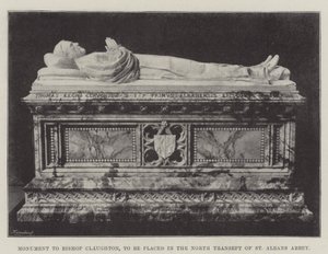Monument til biskop Claughton, skal plasseres i North Transept of St Albans Abbey av English Photographer