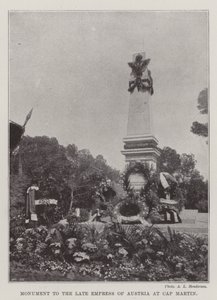 Monument til den avdøde keiserinne av Østerrike ved Cap Martin av English Photographer