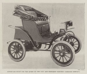 Motor-Car bygget for dronningen av City and Suburban Electric Carriage Company av English Photographer
