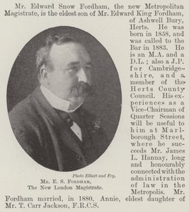Mr ES Fordham, New London Magistrate av English Photographer