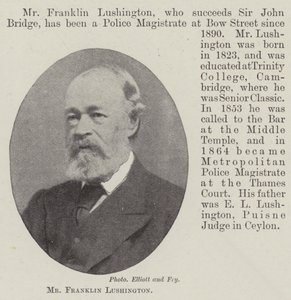 Mr Franklin Lushington av English Photographer