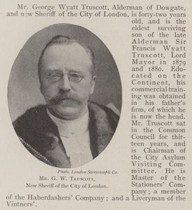 Mr GW Truscott, ny sheriff i City of London av English Photographer