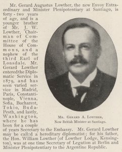 Gerard A Lowther, ny britisk minister i Santiago av English Photographer