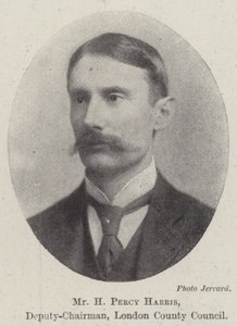 Mr H Percy Harris, nestleder, London County Council av English Photographer