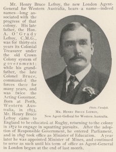 Mr Henry Bruce Lefroy, ny generalagent for Vest-Australia av English Photographer
