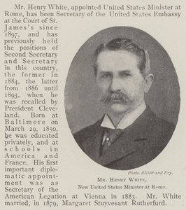 Henry White, USAs nye minister i Roma av English Photographer