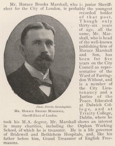 Mr Horace Brooks Marshall, Sheriff-Elect i London av English Photographer