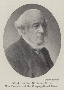 Mr J Carvell Williams, MP, ny president for Congregational Union av English Photographer
