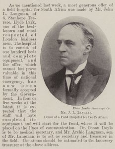 Mr J L Langman, giver av et feltsykehus for Sør-Afrika av English Photographer