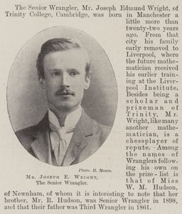 Mr Joseph E Wright, senior Wrangler av English Photographer