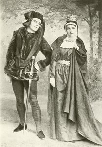 Mr R Manseld og frøken B Cameron som Richard III og Lady Anne (gravyr) av English Photographer