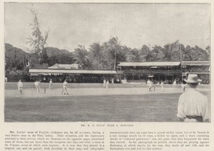 Mr RS Lucass Team vs Barbados, cricket av English Photographer