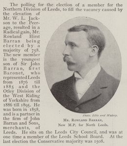 Mr Rowland Barran, ny MP for North Leeds av English Photographer