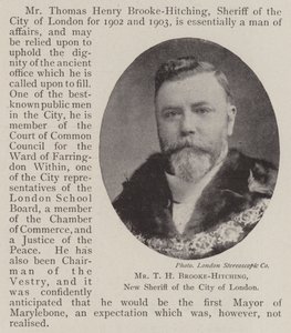 Mr TH Brooke-Hitching, ny sheriff i City of London av English Photographer