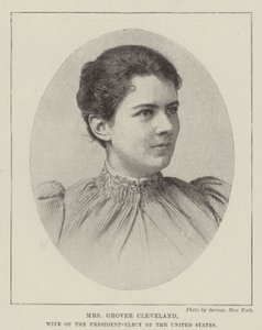Fru Grover Cleveland, kone til den valgte presidenten i USA av English Photographer