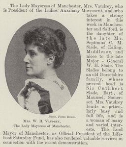 Mrs WH Vaudrey, Lady Mayoress of Manchester av English Photographer