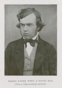 Myles Birket Foster, engelsk kunstner, som ung mann (s/hv-bilde) av English Photographer