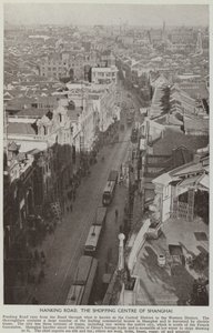 Nanking Road, kjøpesenteret i Shanghai (s/hvitt bilde) av English Photographer