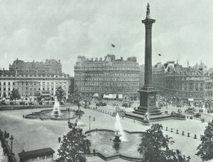 Nelsons Column, Trafalgar Square, Westminster LB: med utsikt mot sørøst, 1895 av English Photographer
