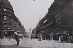 Newcastle, Market Street (s/hvitt bilde) av English Photographer