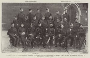 Offiserer fra 2nd Northumberland Fusiliers, hvorav bataljon fem offiserer og 366 menn ble tatt til fange ved Stormberg, 9. desember av English Photographer